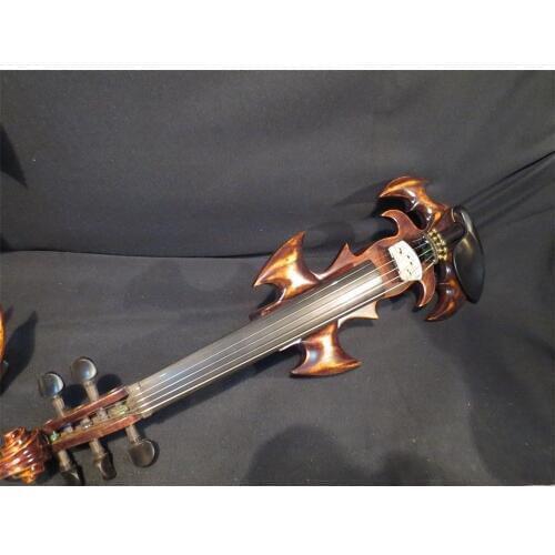 Handmade New Dark Brown Great Streamline Model 4/4 Electric Violin Solid Wood String Instrument Rosin Case Bow Include