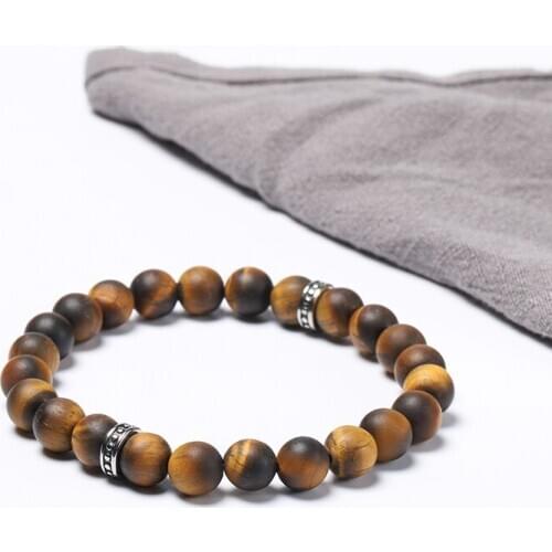 Wholesales New Arrivals Fashion tiger eye stone stainless steel charm Bracelets For Women & Men Jewelry 50pcs/lot+free shipping