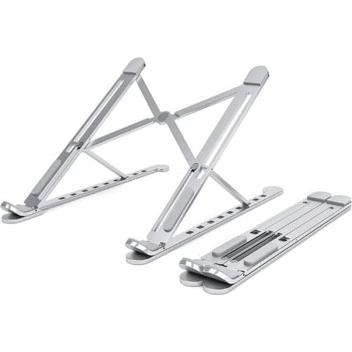 Aluminum Desktop PC Stand Cooler Non-Slip Notebook Holder Adjustable Computer Cooling Riser for Notebook Laptop 11-17