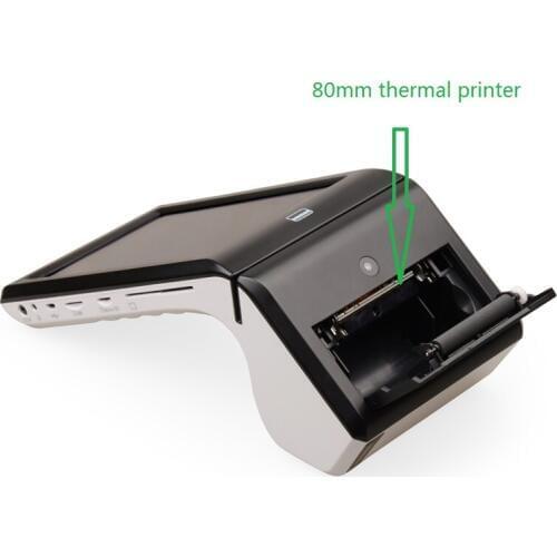 Handheld pos terminal TS-7002 with 7" android tablet download google play store parking payment machine with 80mm printer
