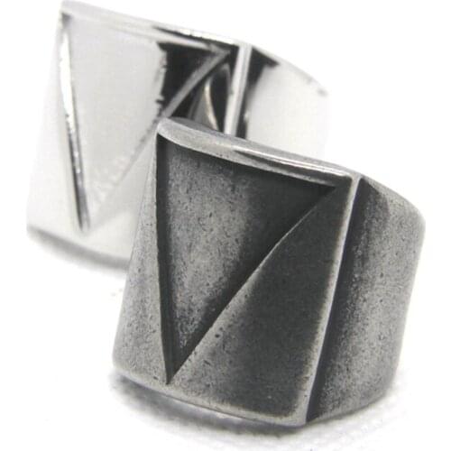 Rany&Roy Newest Polish Mat triangle Ring 316L Stainless Steel Fashion Jewelry Punk Ring