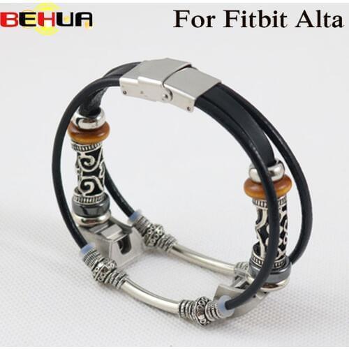 2018 Replacement Leather Watchband for Fitbit Alta HR Bracelet Wristband Retro Wrist Band Strap For fitbit Alta Correas de reloj