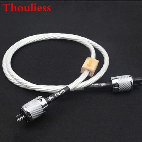 Thouliess Nordost Odin US/EU AC Power Cable Cord CD Amplifier Player Audio Power Cable Line with Carbon Fiber US EU Power Plug