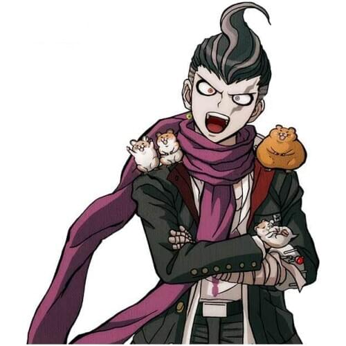 Cartoons Car Sticker Danganronpa Gundham Tanaka Car Styling Vinyl Motorcycl Decals Cover Scratches Waterproof PVC 13cm X 12cm