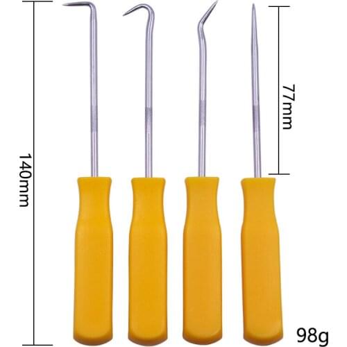 4Pcs/set Car Pick and Hook Set Automotive O Ring Oil Seal Gasket Puller Remover Craft Hand Tool