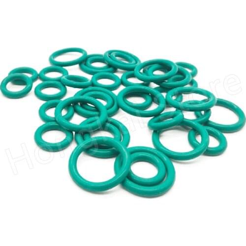 5pcs CS 2.4mm*OD 8-60mm Fluorine Rubber O Ring ID 3.2-55.2mm Green FKM Ring Gasket Good Oil Resistance
