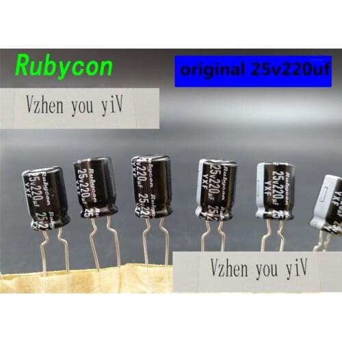 500pcs/New original imported capacitor 25V220UF 220UF25V small capacitance Inductor