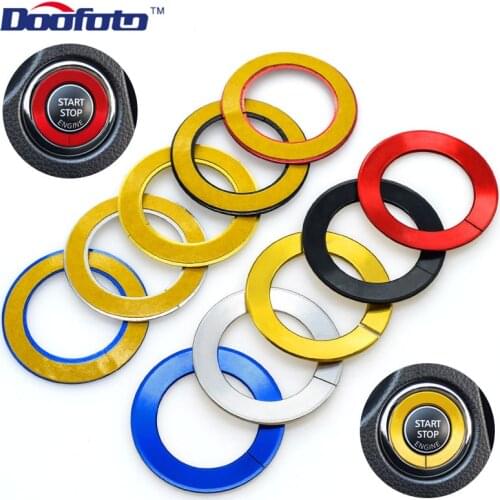 Doofoto Accessories Ring Car Styling Ignition Engine Start Button Trim For Nissan Altima Rogue Versa Sentra Tiida Slyphy X-Trail
