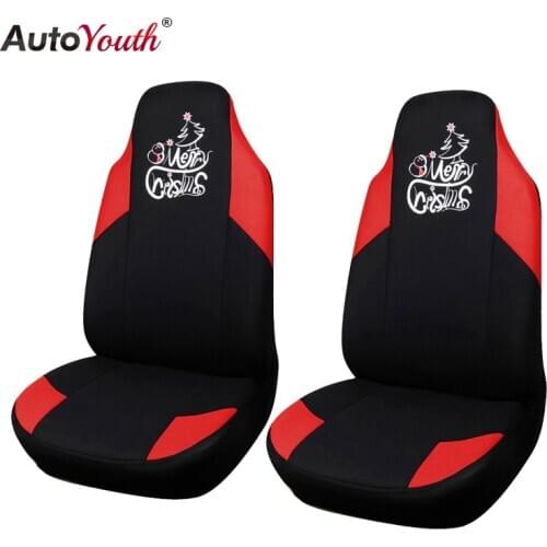 AUTOYOUTH New Christmas Printing Car Seat Cover Universal Fit Most Vehicles Seats Interior Accessories Seat Covers Car-Styling
