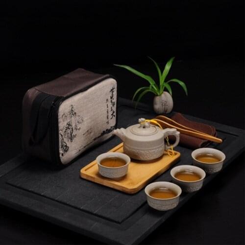 Tea set Include 1 Pot 4 Cup,High quality elegant gaiwan,Beautiful and easy teapot kettle and teacup,Travel kettle,free shipping