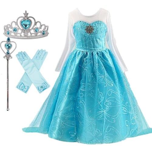 Girls Princess Costume For Kids Halloween Cosplay Party Fancy Dress Up Children Princess Carnival Disguise Clothes Dresses