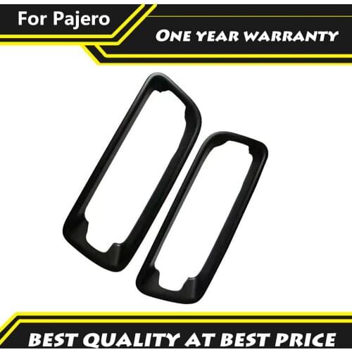 For Mitsubishi Pajero 2007-2021 ABS Black Matte Front Fog Lamp Decorative Cover Car Protection Accessories