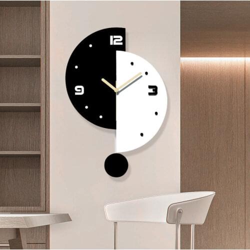 Home Living Room Decor Creative Acrylic Swing Wall Clock Bedroom Mute Home Fashion Clocks Watch Wall Decoration Modern Design