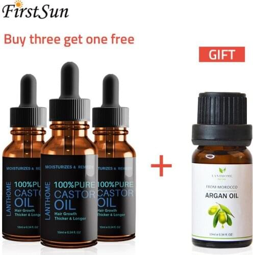 Hair Growth Essential Oil Natural Castor Calm Prevent Skin Aging Eyelash Growth Serum+Scalp Treatment Repair Damage Hair Root