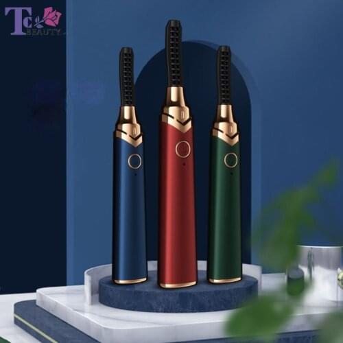 Electric Eyelash Brush Heating and Lasting Shaping Ion Curling Eyelash Curler Electric Brush Eyelashes Portable Makeup Tool