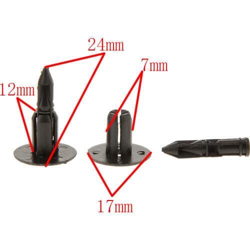 20xPush Type Retainers Black Nylon Clips Fasteners For Toyota 80999-05N07