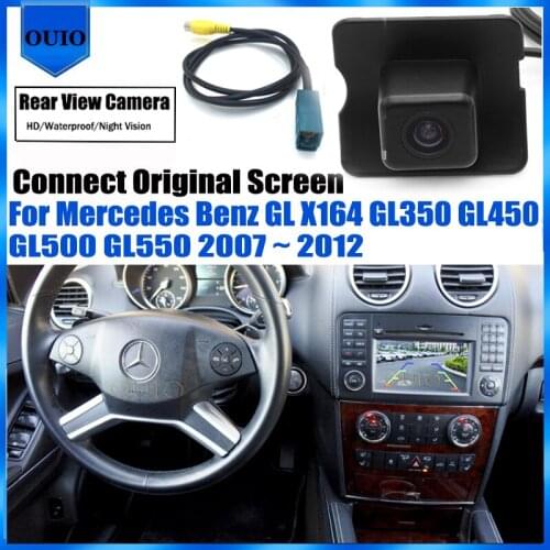 HD Rear Camera For Mercedes Benz GL X164 GL350 GL450 GL500 GL550 2007 ~ 2012 Connect Original Screen Parking Reversing Camera