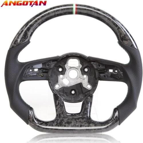 Forged Carbon Fiber perforated leather Steering Wheel For Audi RS