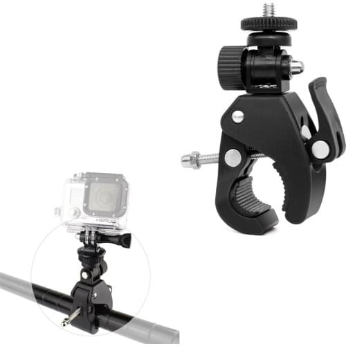 Go Pro Accessories Bike Handlebar Mount for Gopro 9/8/7/6 Sj7/Yi 4K/DJI OSMO/AKASO Campark,360 Degree Rotation Motorcycle Clamp