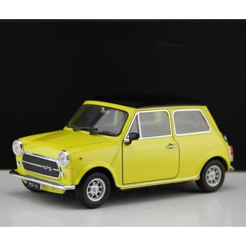 Diecast 1:24 Scale Welly Mini Cooper 1300 Classic Simulation Alloy Car Model Adult Collection Decoration Gifts Toys for Boys