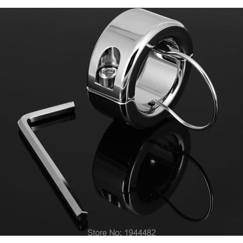 300g Weight Stainless Steel Ball Stretchers Metal Locking Cock Ring Perfect Scrotum Stretchers For Male Penis Scrotum Ring