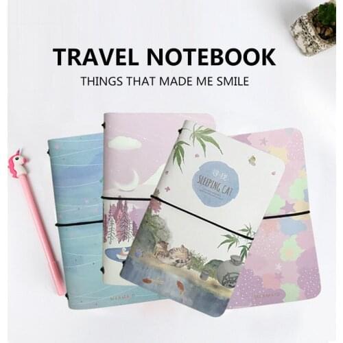 Cute Notebook Planner Handmade Traveler Journal Passport Agenda Sketchbook Diary Stationery Notebooks for Students