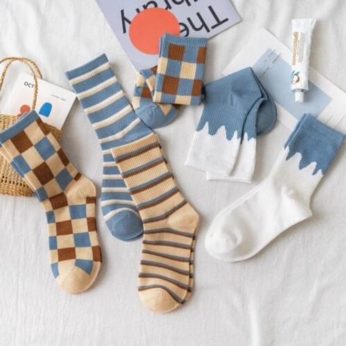 Ins Fashion Square Socks Girls Street Sports Spring summer Solid Middle Tube Soft free shipping Women Cute Elegant Lovely Kawaii