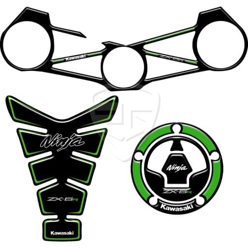 Kawasaki ZX-6R Motorcycle 3D Tank Pad Protective Decal Sticker For Kawasaki Zx6r