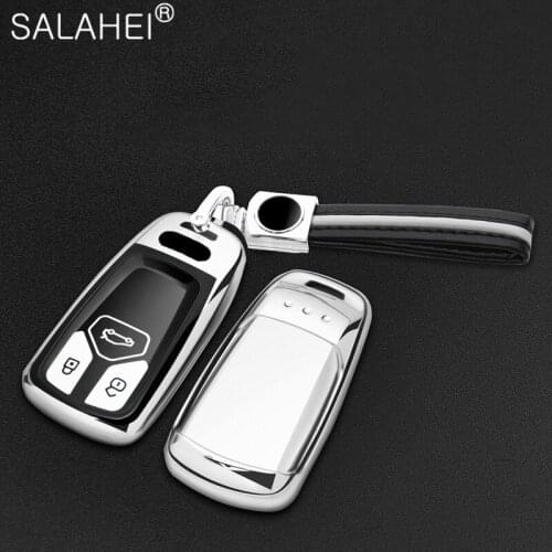 New Soft TPU Car Key Case For Audi A4 B9 Q5 Q7 TT TTS 8S 2016 2017 Car Holder Car Smart Remote Car Styling Interior Accessories