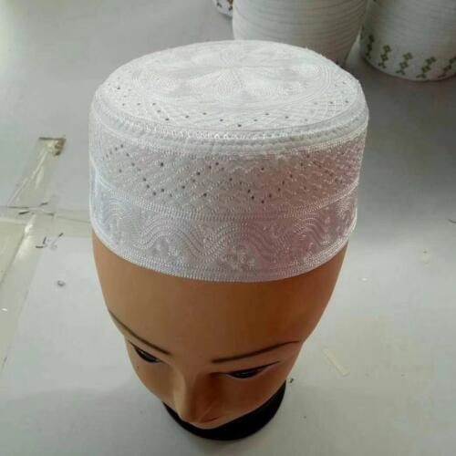 Newest White Islamic Caps For Mens Handsome Musulman Hats Kippah Clothing Arabic Bonnet Weaving Halal Hat India Prayer Hats