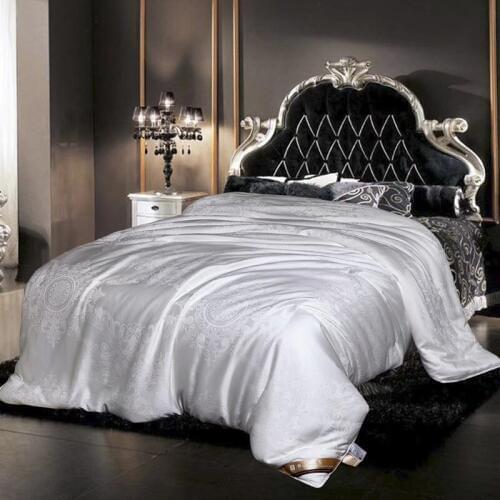 Pure 100% Natural mulberry silk filling Duvet filament silk quilt 1.5kg 2 kg King Queen size spring silk quilt customize