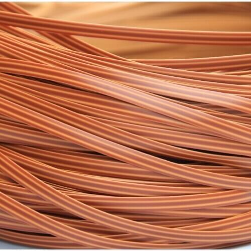 500G yellow color gradient flat synthetic rattan weaving material plastic rattan for knit and repair chair table,storage basket