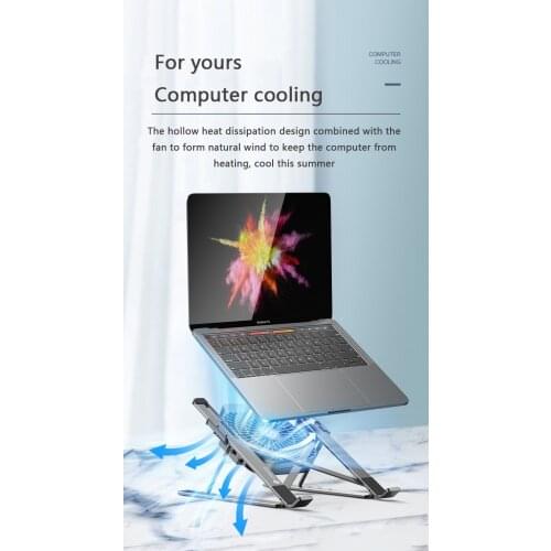 With Cooling Fan Adjustable Laptop Table Stand Tray Lazy Foldable Portable Tablet Stands Portable computer cooling plate 2021