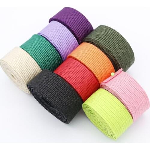 5 meters 20mm color polypropylene belt nylon webbing backpack belt school bag belt flat belt diy accessories PP bead belt webbin