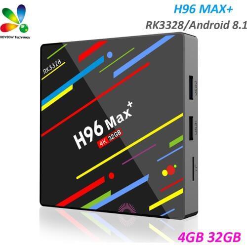 5pcs Android 8.1 H96 Max+ Smart TV Box 4GB/32GB RK3328 Quad-Core 2.4G WiFi 100M LAN VP9 HDR10 4K USB 3.0 Media Player