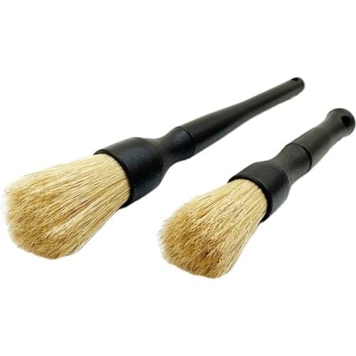 Detailing Brush With Premium Natural Boar Hair Automotive Detail Brushes Auto Brush Perfect for Car Motorcycle Cleaning