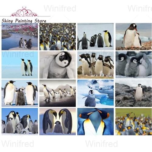 Modern Diamond Painting Animal 5D DIY Cross Stitch Kit Mosaic Antarctic Penguin Diamond Embroidery Handmade Gift Home Decoration
