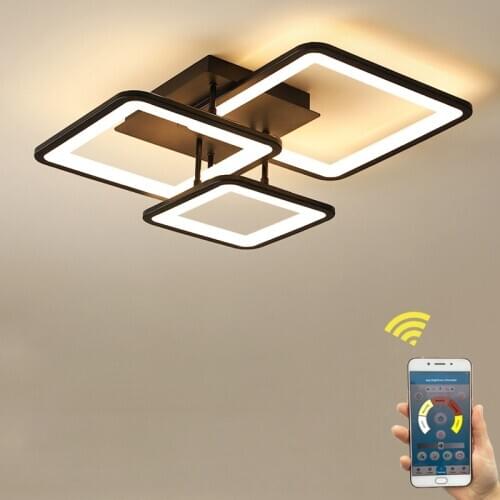 Modern LED Ceiling Chandeliers For Living Room Bedroom Kitchen Chandelier Indoor Lighting Lustre Remote Control Fixture Lights