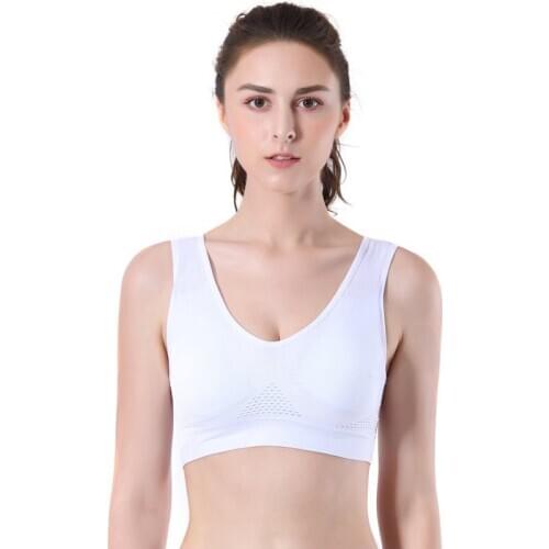 Deep-U Back Sports Bra,Woman Padded Wirefree Fitness Vest Running Yoga Bra,Seamless Sports Bra Top Gym Sport