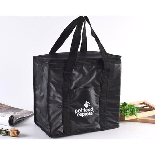 29L black nylon cooler bag thermal lunch picnic bag drinks meal insulated carrier cool bag ice pack vehicle insulation handbag