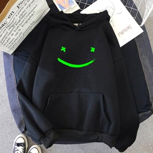 Dream Merch Smp Smile Hoodie Men Sweatshirt Women 2021 New Spring Autumn Fashion Harajuku Funny Print Green Girls Boys Unisex 12