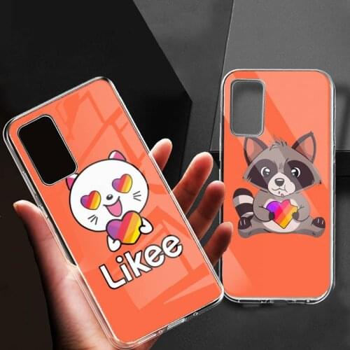 Likee Funny cat bear love heart Phone Cases for Samsung Galaxy S20 Plus Ultra S10E S6 S7edge S8 S9 S10 Plus S10 S20lite Cover