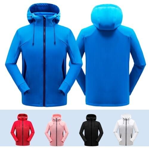 2020 Women Men Hoodied Sport Running Ski Fitness Jacket Windbreaker Plus Velvet Cycling Long Sleeve Outdoor Coat Ladies