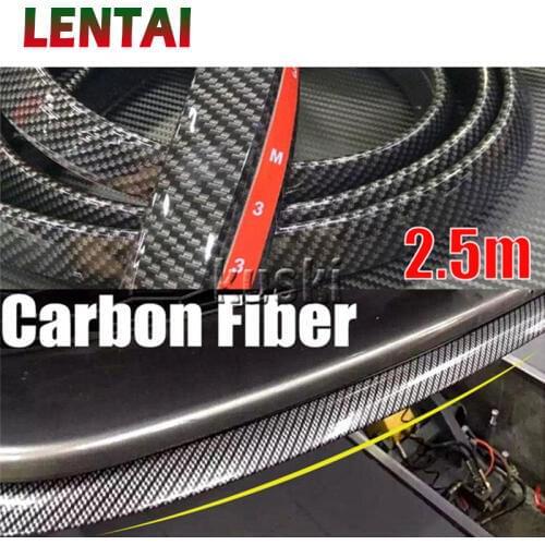 LENTAI 1Set Auto Car Front Chin Spoiler Carbon Stickers For Citroen C4 C5 Hyundai Solaris VW Polo T5 Ford Fiesta Fusion Mustang