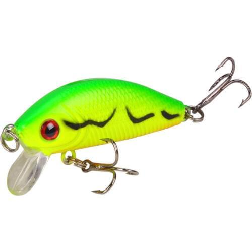 1PCS 5cm 3.7g Swim Fishing Crankbait 3D Eyes Artificial Hard Bait Bass Tight Wobble Japan Slow Floating Fishing Lure Tackle
