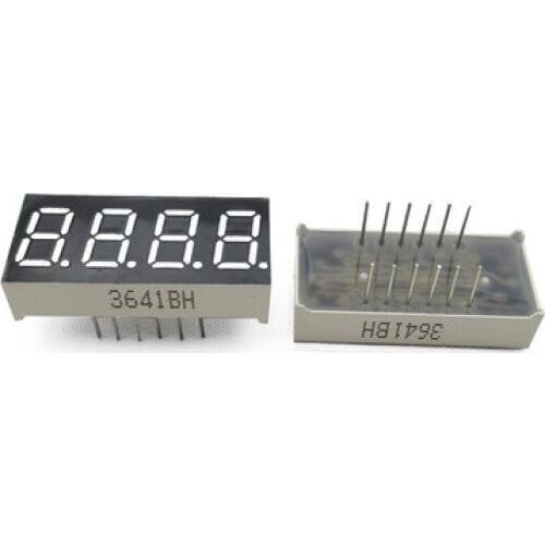 10pcs 4bit 4 bit Common Anode Positive Digital Tube 0.36" 0.36in. Red LED Display 7 Segment Digit