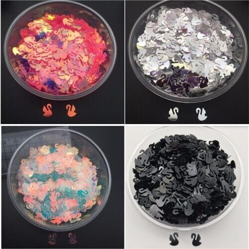 20g 1530pcs 6x8mm Swan Shape Loose Sequins Paillettes DIY For Crafts ,Women Kids Diy Garment Accessories