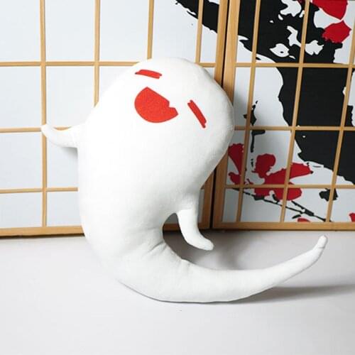 30*40CM Little Ghost Plush Doll Cushion Pillow White Kawaii Plushies Soft Stuffed Horror Monsters Toy Cartoon Halloween Decor
