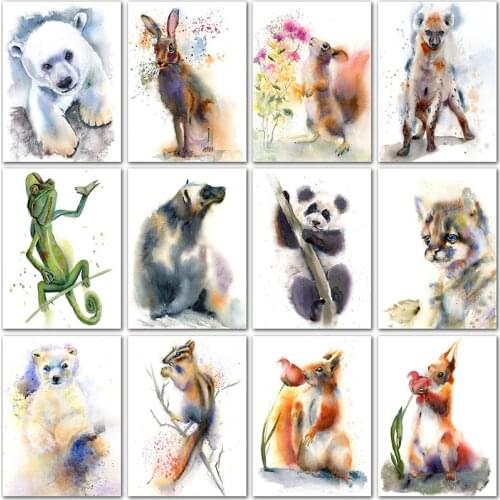 5D DIY Diamond embroidery Cross stitch Full Round Diamond mosaic Full Square Diamond painting animals Cartoon dog panda decor