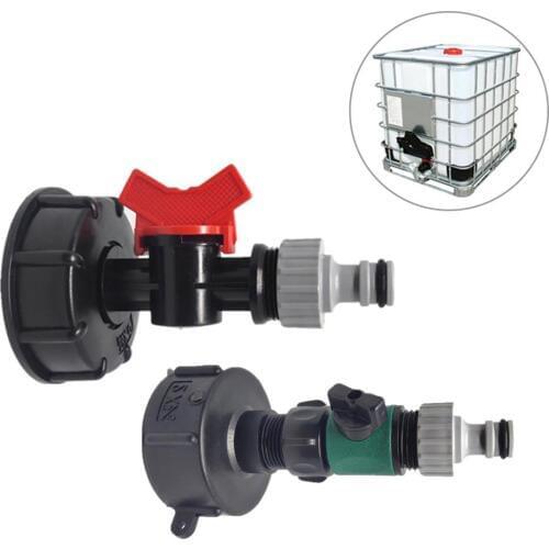 IBC Tank Adapter S60X6 3/4'' Thread Connector Replacement Valve Fitting Garden Hose Quick Connector Garden Water Connectors